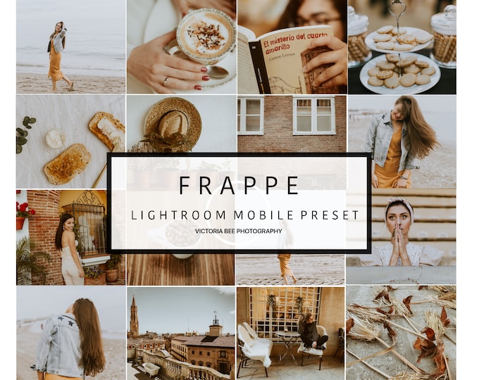 5 Mobile Lightroom Preset FRAPPE Lifestyle and Fashion Lightroom Preset Warm Lightroom mobile preset