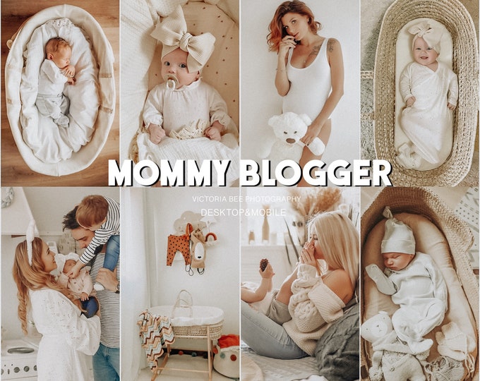 15 Lightroom Presets Mommy Blogger, Airy Presets, Warm Cozy Filters, Mom Photo Filter, Indoor Presets, DNG