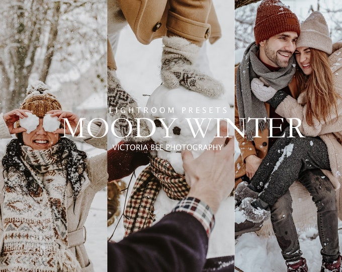 Lightroom Presets Moody Winter, XMAS presets for Holidays, Dark Warm Lightroom Presets, Rich Moody Aesthetic Presets