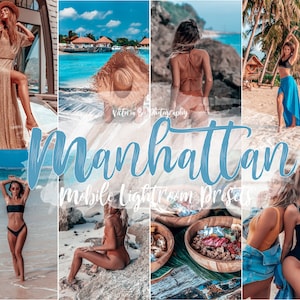 5 Lightroom Mobile Presets MANHATTAN, Instagram Photo Filter for Bloggers, Summer Lightroom  Presets for Influencer
