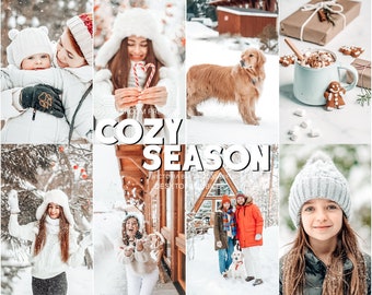 10 Winter Presets Cozy Season, Christmas Presets for Desktop and Mobile Lightroom, Holiday Mobile Presets