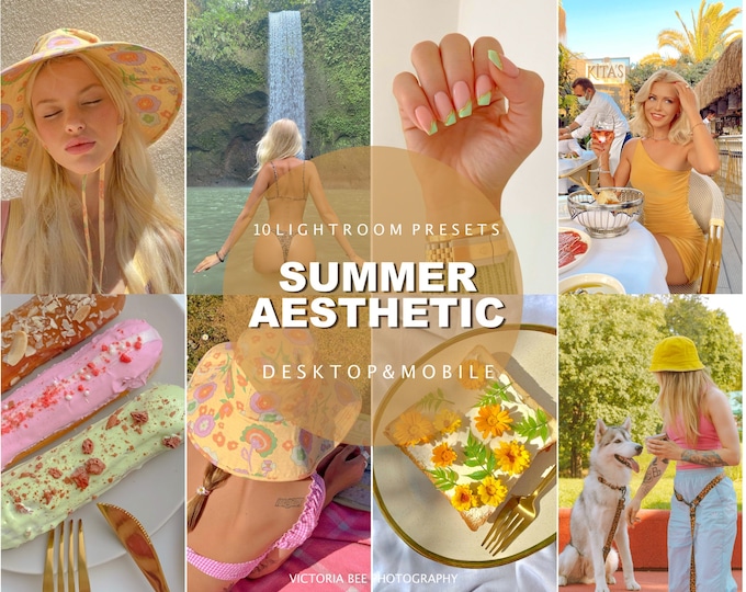 10 Lightroom PRESETS for Summer, Natural Light, Low Contrast Lightroom Presets, Photo Editing for Influencer, Sunny Instagram Filter