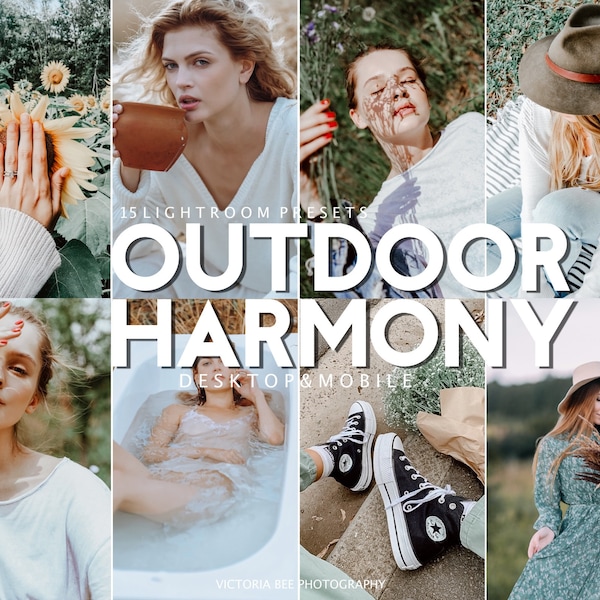 10 Outdoor Lightroom Presets OUTDOOR HARMONY for Desktop and Mobile Lightroom, Instagram Photo Filter, Outdoor Instagram Filter