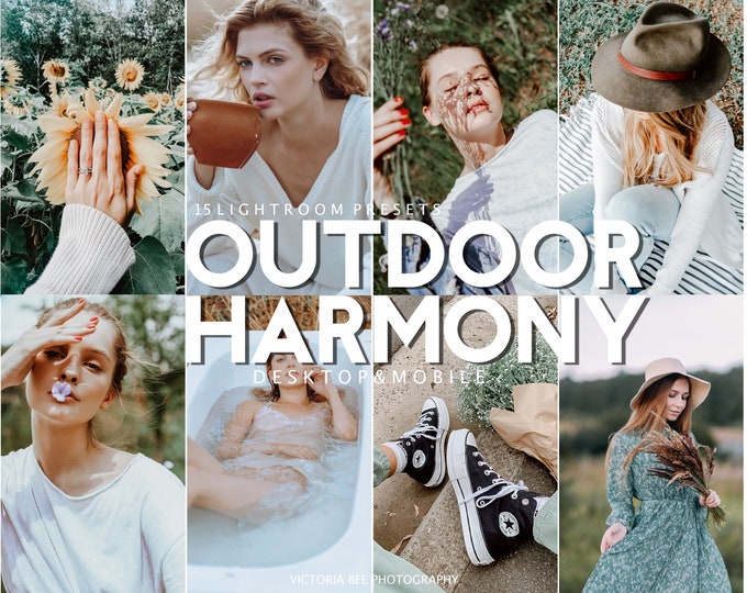 10 Outdoor Lightroom Presets OUTDOOR HARMONY for Desktop and Mobile Lightroom, Instagram Photo Filter, Outdoor Instagram Filter