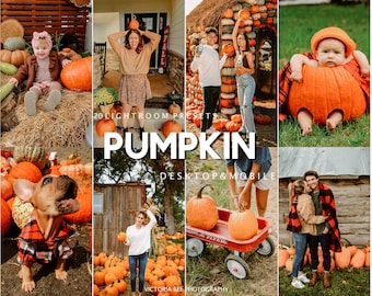 20 Autumn Presets PUMPKIN, Fall Lightroom Presets, Instagram Filter, Warm Fall Preset, Vibrant Presets for Blogger, Thanksgiving Presets