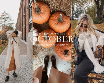 10 Lightroom Presets October, AUTUMN presets for desktop and Mobile Lightroom, Fall Presets, Blogger filter for Instagram