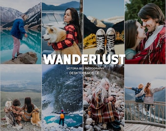 15 Lightroom Presets Wanderlust, Mobile Presets for Travel Lover, Earth Filter, Moody Natural Presets, Landscape Presets