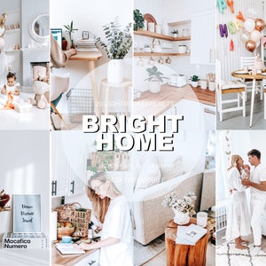 20 Lightroom Presets Bright Home, Interior Light Presets, Real Estate Presets, White Indoor Filter, Mobile Presets