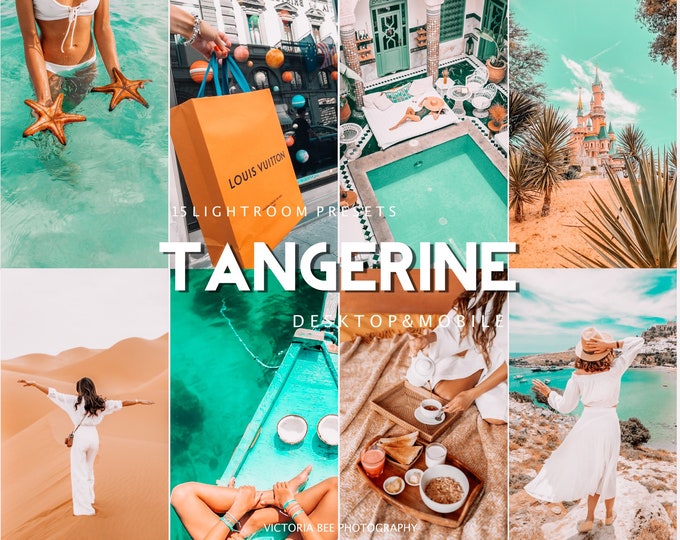 15 Lightroom Mobile Presets TANGERINE Teal and Orange Lightroom preset Summer Presets for Desktop and Mobile Lightroom Instagram Filter