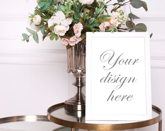 White Vertical Frame With Mock Up Colors Mockup Psd