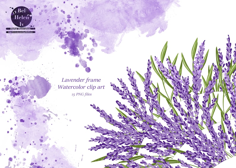 lavender flowers Purple flowers floral lavender invitations Provence Wedding Clip art Watercolor Lavender Bouquets Clipart PNG