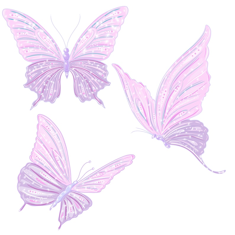Unicorn with wings rainbow pink Clipart Illustration drawing Etsy