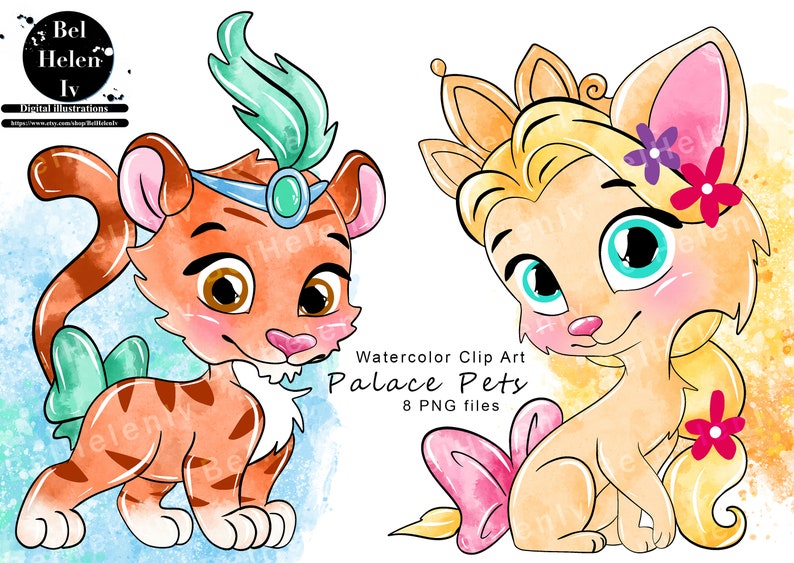Palace Pets Clip Art Palace Pets PNG Princesses' Pets - Etsy