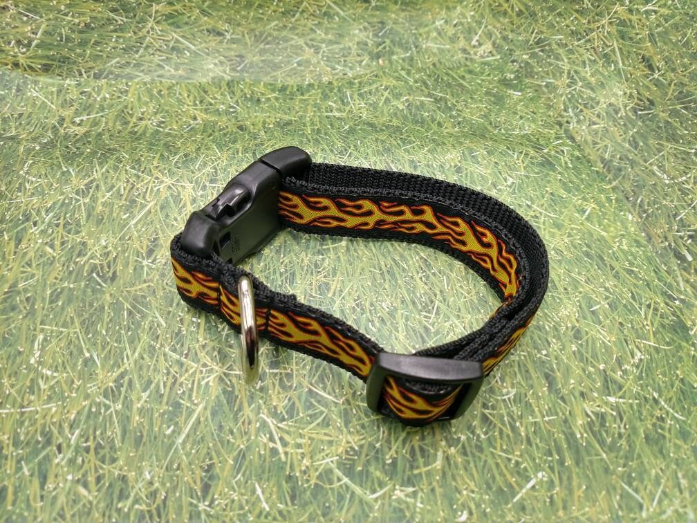 Flames Dog Collar Fire Dog Collar Etsy