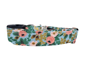 Blue Floral Dog Collar