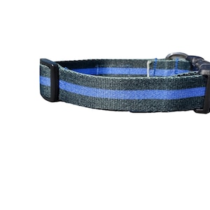 Schmaler Blue Line Hundehalsband