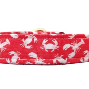 Fabric Lobster and Crab Dog Collar