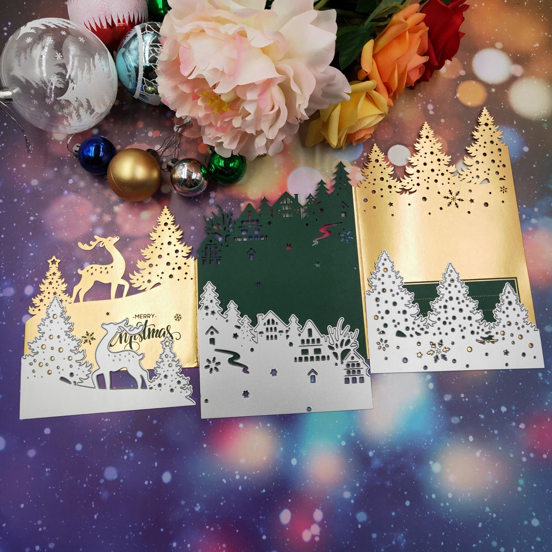Christmas Greeting Card Metal Cutting Dies Scrapbooking New 2023 DIY