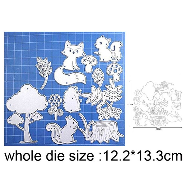 2022 New Metal Dies Forest Animal Series cutting dies and stamps DIY Scrapbooking Stencils dies Album Card Making Embossing dies