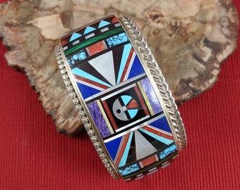 Zuni Multi Stone Inlay Barcelet by RL Vacit