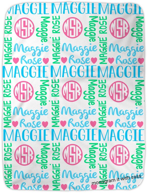 name blankets etsy