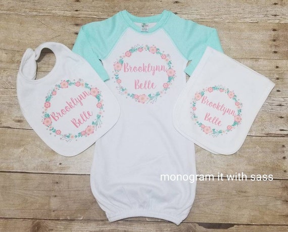 personalized baby gown