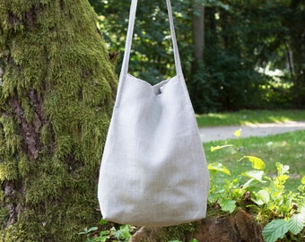 Leinen Tote Bag, Cottagecore Tasche, Stoff Einkaufstasche, Leinen Einkaufstaschen für Frauen