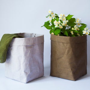 Sacchetto grande in carta lavabile, Cesto portaoggetti, Scatola minimalista, Decorazione per la casa, Scatole per giocattoli per bambini, Accessori per il bucato, Contenitori per la cucina, Vaso per piante