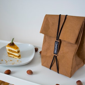 Sacchetto per il pranzo in carta lavabile, Borsa da picnic, Borsa per il pranzo carina, Borsa per il pranzo, Vegano
