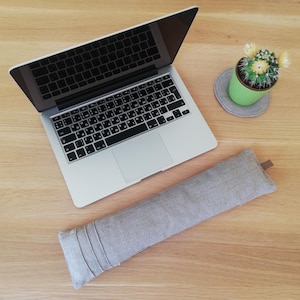 Linen Buckwheat Wrist Rest: Ergonomic Keyboard & Mouse Support