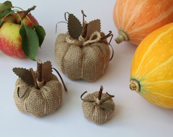 Eco jute pumpkins,Pumpkins with buckwheat,Fall decor,Halloween decor for home,Burlap pumpkin,Thanksgiving table decor,Pumpkins decoration