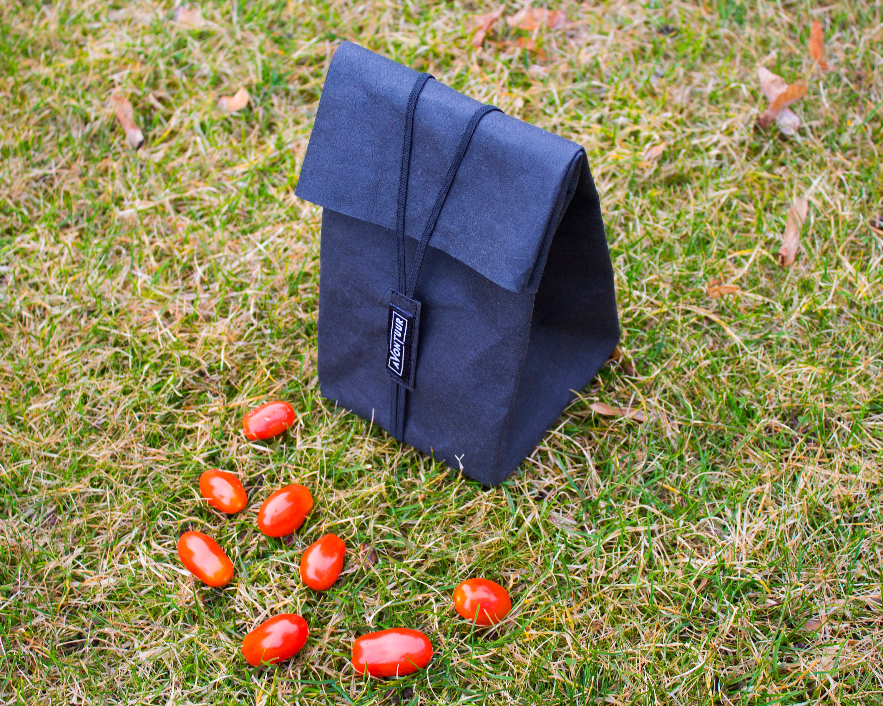 Vegan Leather Lunch Bag Brown Kids Snack Pouch Black Packed Etsy