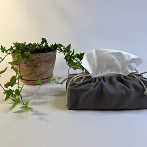 Stilvoller Taschentuchbox-Bezug, Box-Deckel mit Leinen-Seil, Leinen-Box-Halter, Accessoires, handgemachtes Geschenk, minimalistisches Wohndekor, KOSTENLOSER SCHIFF!!!