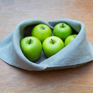 Linen Bento Bag: Reusable Bread Wrap, Origami Style