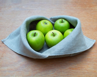 Leinen-Bento-Tasche, Brotlaib-Wickeltasche aus natürlichem Leinen, wiederverwendbare Azuma-Bukuro-Tasche für das Mittagessen