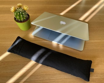 Linen Natural Wrist Rests for Keyboard & Mouse ,Buckwheat Hulls Filler, Removable Washable Cover,Ergonomic Design, Handmade, Ready as a Gift