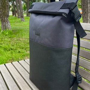 Wasserdichter Reiserucksack für Männer und Frauen, Veganer Rucksack,Weekender Rucksack Rolltop,Laptop Rucksack,Minimalistischer Rucksack, Geschenk, KOSTENLOSER SCHIFF!