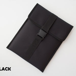 Black computer case, Waterproof sleeve, Minimalistic case, Protective document holder, Tech protection, Notebook sleeve , Fits ALL Laptops image 8