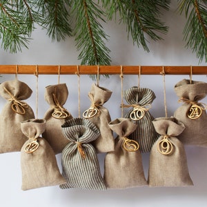 Leinen Adventskalender, Adventskalender, Weihnachts-Adventskalender, 2022 Adventskalender für Männer oder Frauen, Adventskalender für Kinder