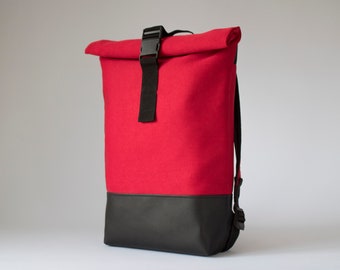 Travel backpack men and women, Waterproof backpack for laptop and travel, Sac à dos ordinateur rouge, Valentines day gift for her or for him