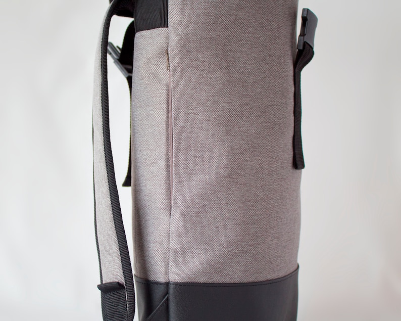 Sahara Wind Rucksack, Rolltop Rucksack Frauen,Canvas Rucksack, Wasserdichter Rucksack, Veganer Rucksack, Laptop Rucksack, Got Bag Rolltop Rucksack Bild 4