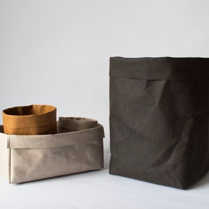 Bolsa de papel lavable, Cesta de pan, Cesta de almacenamiento, Olla de papel reutilizable, Almacenamiento de cocina, Almacenamiento ecológico imagen 9