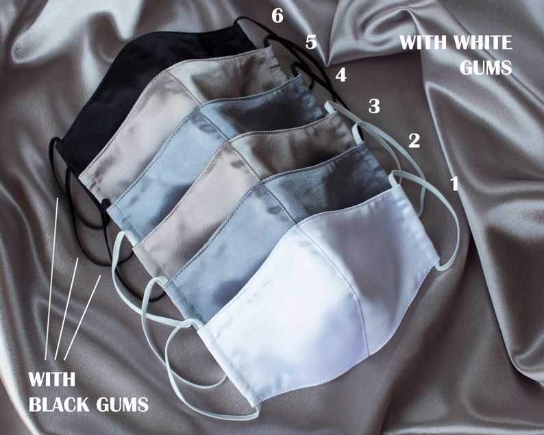 Satin Mask Silk Masks Bride Masks 3 Ply Face Masks Bride Etsy