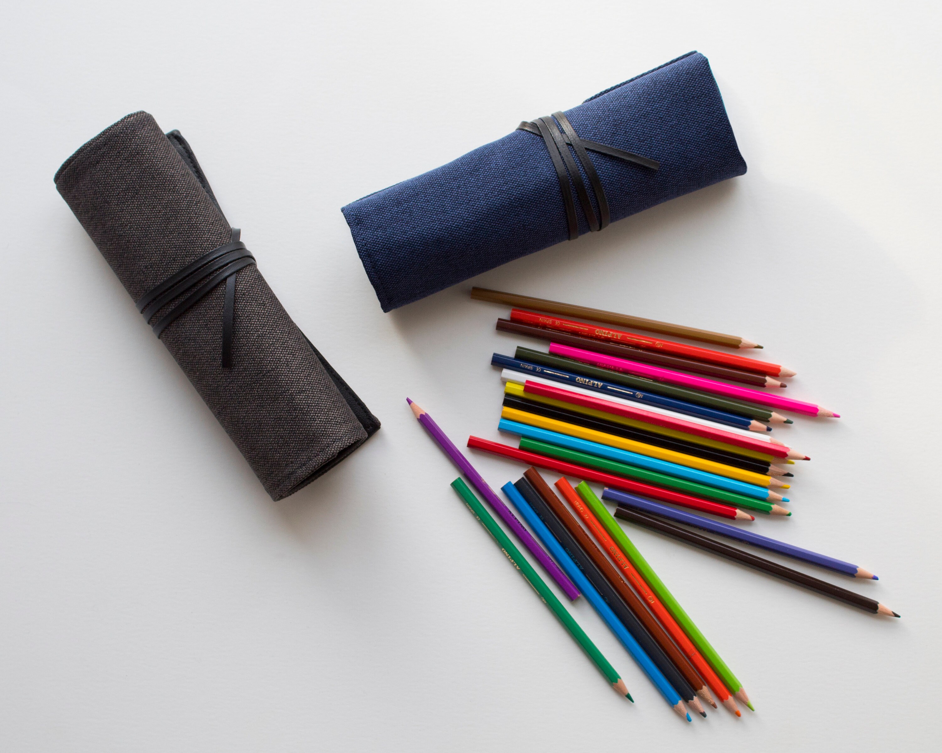 Canvas Pencil Roll Paint Brush Roll Made of Canvas Material Etsy