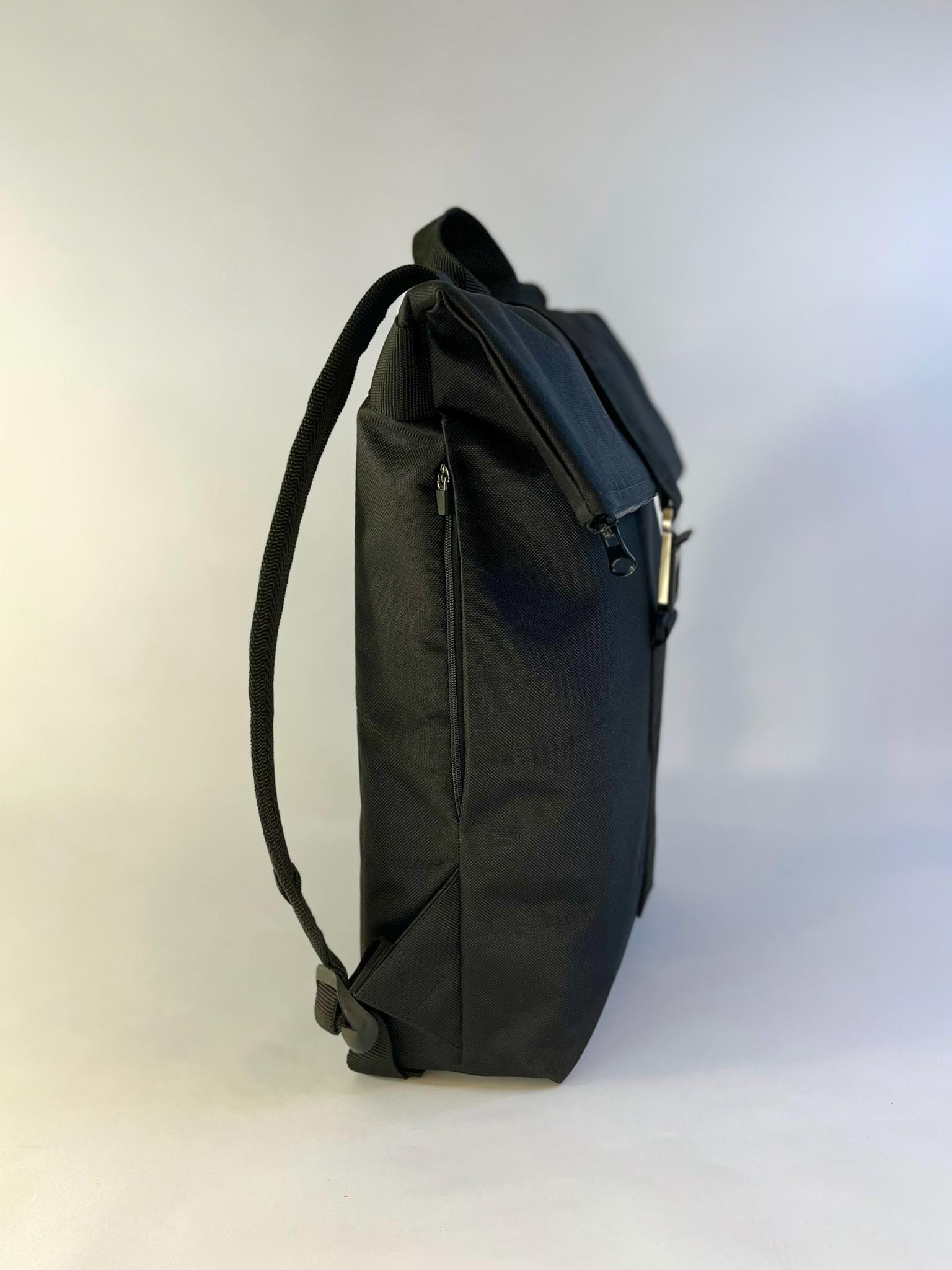 Waterproof Black Rolltop Backpack: 15 Inch Laptop Travel Rucksack - Etsy Waterproof Black Rolltop Backpack: 15 Inch Laptop Travel Rucksack - Etsy