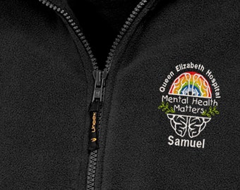 NHS Mental Health Rainbow design for NHS Mental Health workers- Personalised for all Mental Health staff, NHS Rainbow Classic Fleeced Jacket