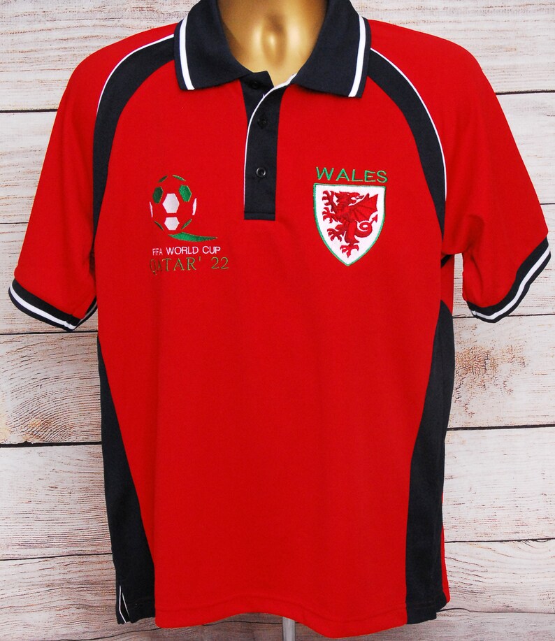 Wales World Cup 2022 Sports Polo Shirtnew Welsh FA Etsy
