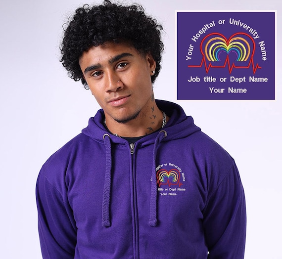 Nhs Rainbow Hoodie Supporting Nhs Hoodie NHS Heart Pulse Graph