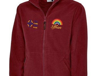 Welsh NHS Premium Fleece Jacket - Rainbow Fleece Jacket -Full Zip Micro Fleece Jacket - GIG Cymru NHS Fleece Jacket