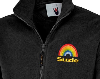 LGBT NHS Rainbow design Premium Fleece Jacket- Personalised with name - Premium Full Zip Micro Fleece Jacket